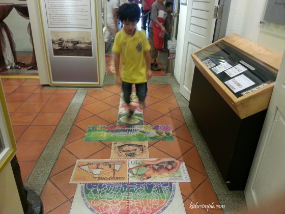 Hopscotch made of stamps!