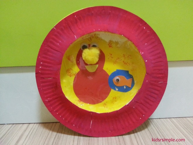Elmo paper plate art