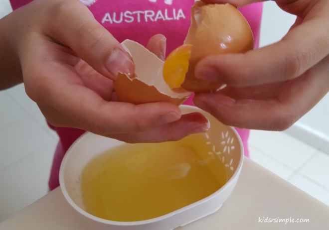 Separate the egg yolks from white - Children can do this!